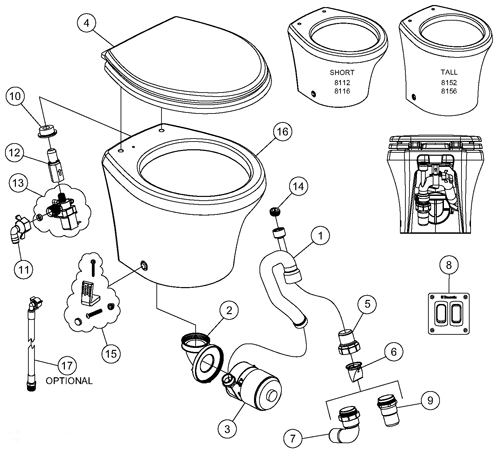 MasterFlush Toilet Parts - 8100 Series MasterFlush Toilet Parts ...  8100 Series MasterFlush Toilet Parts